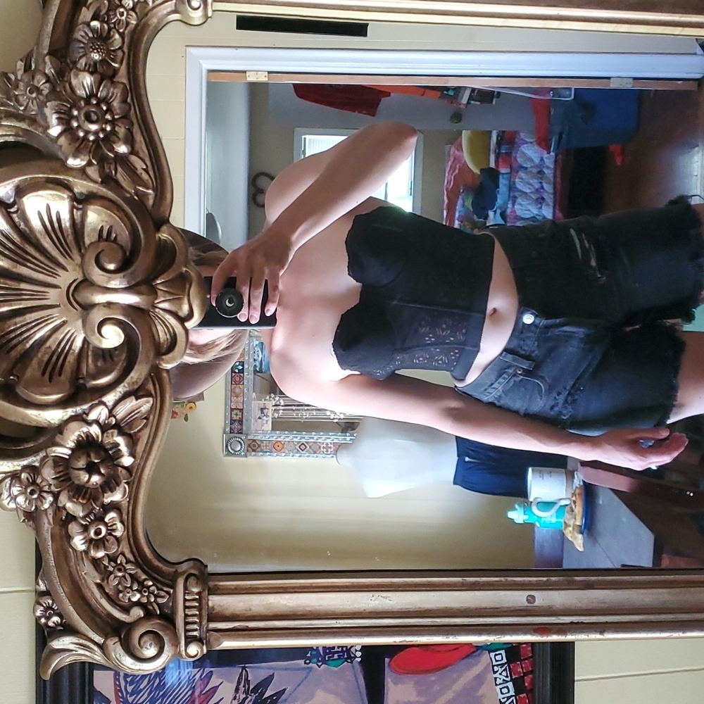 1950s black  corset bra extra small